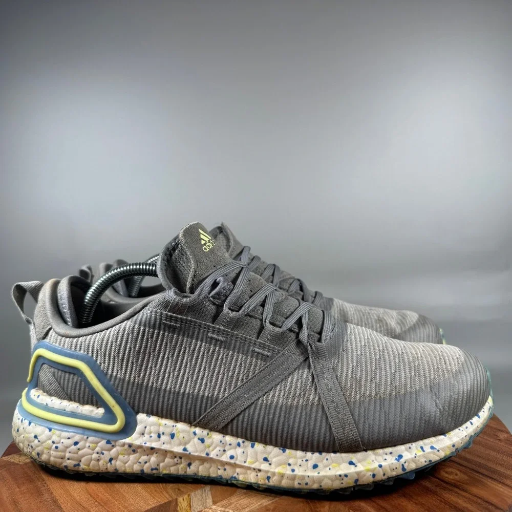 Adidas Ultraboost 20 Mens 10.5 Grey Solar Yellow Speckled Boost FZ1025